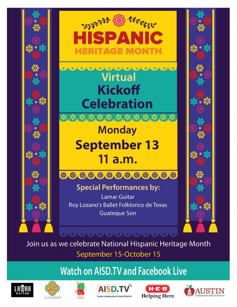 Hispanic Heritage Month Virtual Event Flyer