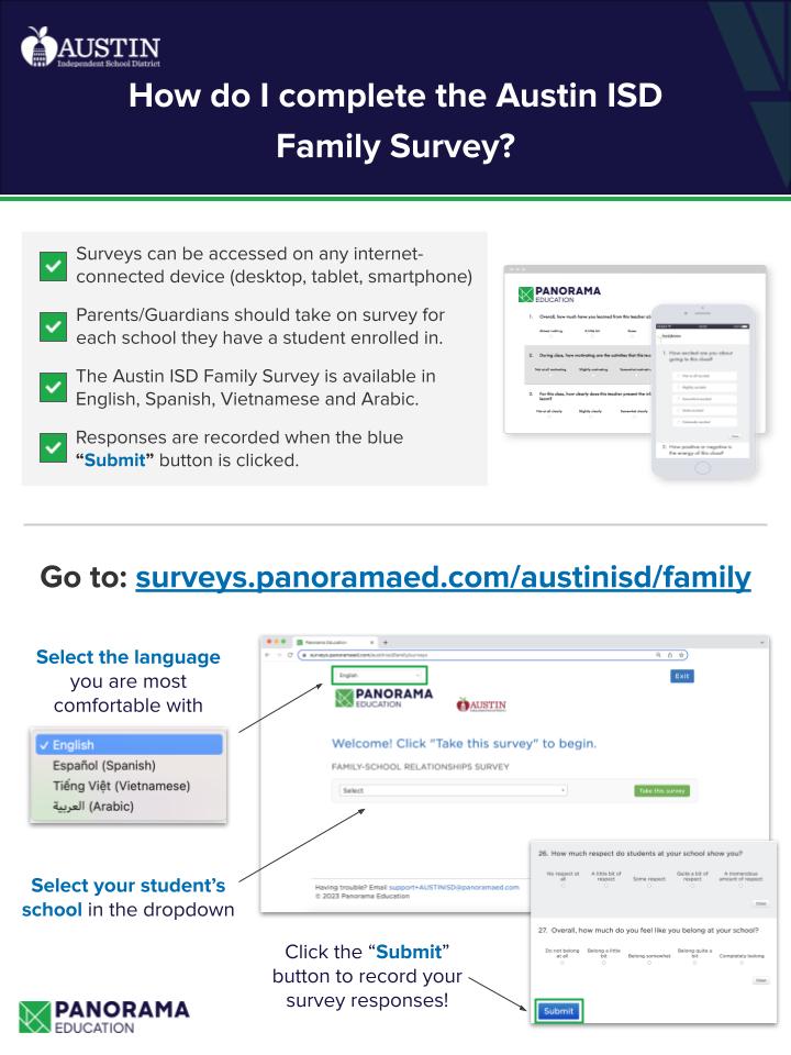 How to Complete the AISD FAMILEY SURVEY
