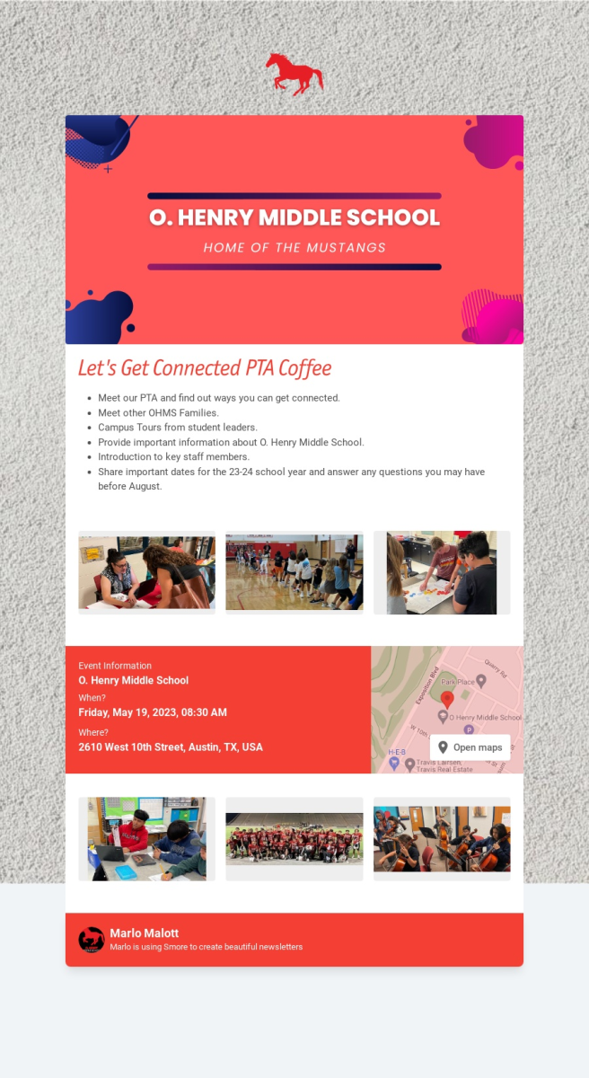 Let's Get Connected- PTA Coffee