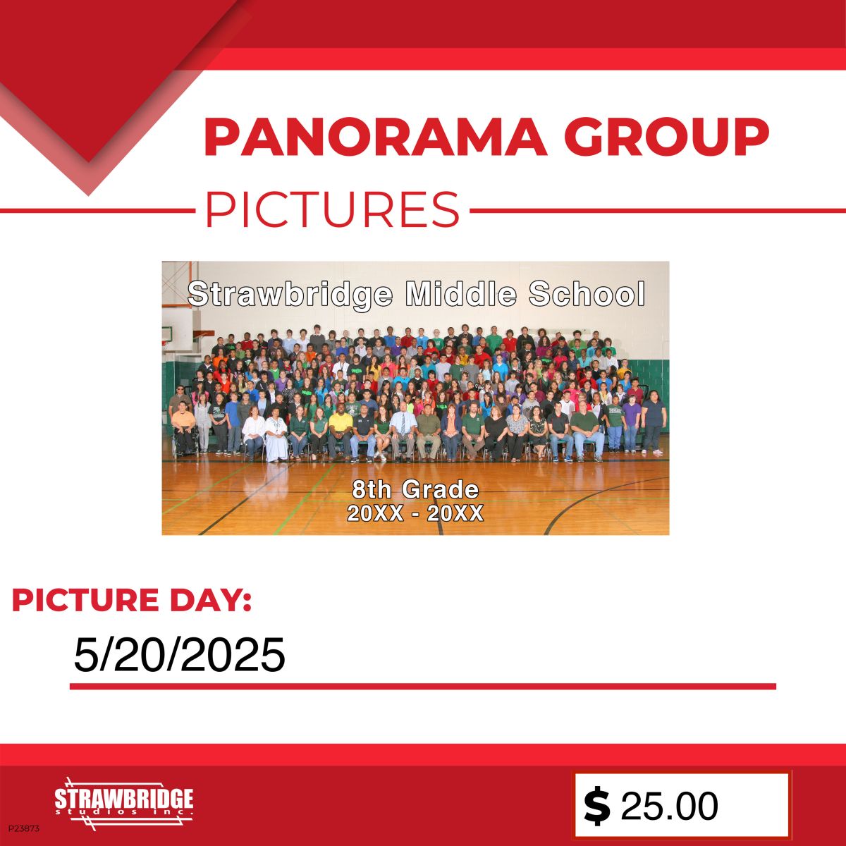 Strawbridge 8th Grade Panoramic Picture Image