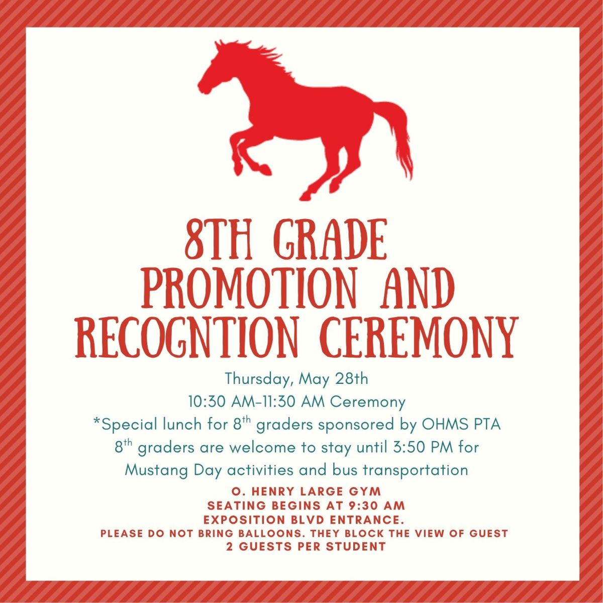 8th Grade Promotion and Recognition Ceremony