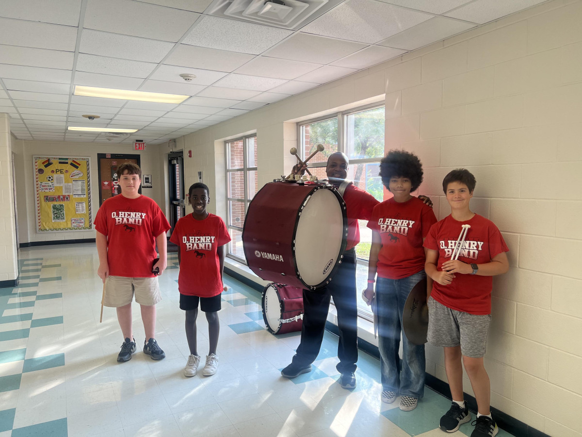 Band_Drum_Mr. Pinkney and Students