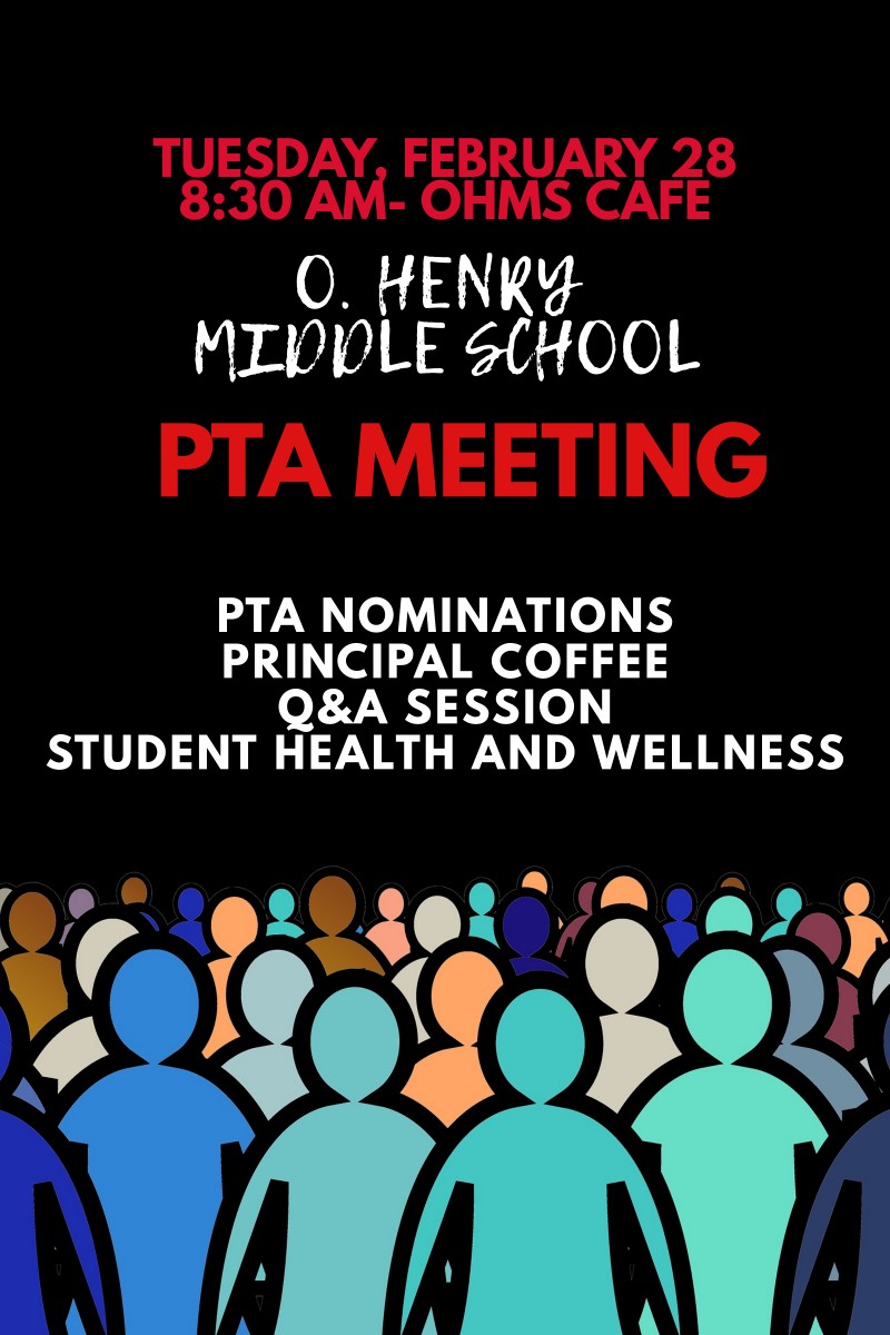 School PTA Meeting - Principal Coffee -Student Health and Wellness